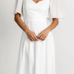 Baltic Born White Colette Sweetheart Midi Dress XL NWT Photo 0