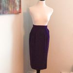 Dark Purple Vintage Wool Skirt Size 4 Photo 4