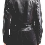 Ookie & Lala Faux Leather Mix Quilt Drape Jacket Photo 4