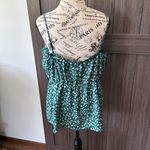 Maurice's  Liberty Floral Green Cami Spaghetti Tank Top Ruched Front Cute Size XL Photo 3