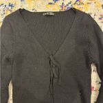 SheIn Black Tie Sweater Front Photo 0