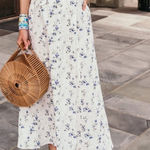 Reformation  Palm 100% Linen Wrap Floral Full Maxi Skirt Slit Madeline Size 0 Photo 0