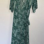 NWT Silk & Solt Journey Maxi Wrap Green Tropical Dress Small Photo 1