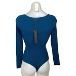 House of Harlow  1960 NWT Ribbed Knit Diamond Neck Long Sleeve Bodysuit Top Sz XS Photo 1