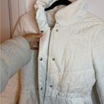 White House | Black Market Nwt  White Floral Lace Chevron Puffer Jacket Photo 10