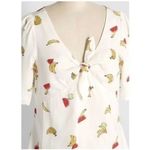 Modcloth ✨ Pack a Picnic Tie Front Linen Sz Small Shirt✨ Photo 1