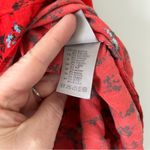 Preen Line Red Black Viscose Sharkbite Asymmetrical Flowy Knee Length Skirt M Size M Photo 4