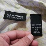 Pacific&Co Vintage NY& 90s Green White Floral Striped Button Down Size XS Photo 5