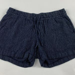 Old Navy  Dark Striped Linen Blend Pull On Shorts M Photo 0