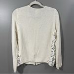 Chico's Chico’s womens XLarge 3 ivory white Lainey Lace zip up crew neck cardigan Photo 7