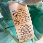 Seafolly Bikini Top Aqua Blue Cross Strap Ribbed Womens Size US 6 Photo 3