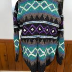 Awesome Vintage 1980s Indian Weavings Ecuadorian Wool Sweater! Gray Size L Photo 2