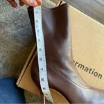 Reformation  Enis Stretch Leather Ankle Boot 8.5 in Chestnut Brown Photo 13