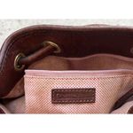 Dooney & Bourke Vintage  Dark Brown Leather Drawstring Shoulder Bag Purse Photo 12