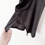 Athleta [] Black Grid Knit Singlet Side Slit Workout Tank Top NWT Size Large L Photo 9