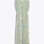 ZARA  Blue Floral Maxi Dress bohemian boho floral printed flowy  Photo 10