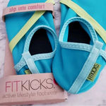 Fitkicks Slip On Athleisure Shoes Blue Green Flex Size Medium (7 Photo 5