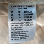 American Eagle NWT Wide Leg Cream Linen Blend Hi Rise Cropped Pants Sz 10 *STAIN Photo 7