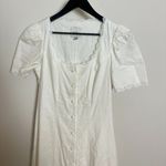 Reformation  Alida Organic Cotton Button-Up Midi Dress in White Size US 4 Photo 4