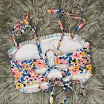 Xhilaration smocked floral print strappy back bikini top size small Photo 3
