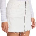Free People Zip It Up Mini Skirt in Vintage White Size 28 Photo 1
