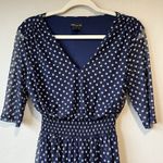 Women's Dress Polka Dot Navy coquette rockabilly preppy classic modest hepburn 6 Blue Photo 4