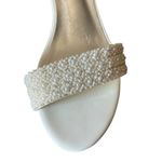 Womens Pearl Ankle Strap Block Heel Sandals Party Wedding Shoes Size 38 White Photo 1