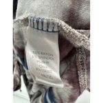 Avenue Top Women 18/20 White Purple Blue Tie Dye Long Sleeve Scoop Neck Photo 5