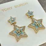 Tory Burch New Auth. Falling Star Drop Earring on TB Earring. Card MSRP $148 Photo 0