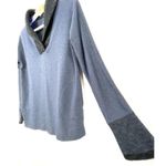 Soft Surroundings Pullover Tunic Top Blue Shawl Collar Knit Cuffs Size Petite XS Photo 3