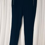 Anne Klein Dark Blue Trousers with Metallic Details Photo 1