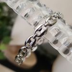 Silver Mariner's Chain Link Open End Cuff Bracelet Stainless Steel Photo 2