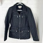 Michael Kors Michael Black Quilted Zip Front Puffer Jacket Size S Photo 0