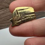 Laurel Burch Jungle Cat Signed Red & White Enamel Gold Tone Stud Earrings Photo 5