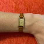 Seiko Woman’s gold plate tank style quartz mov water resistant  SOLAR wrist watch Photo 1