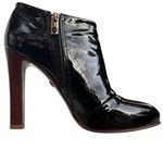 Tory Burch Josie Black Patent Leather Ankle Boots Booties 110 MM Heel 8 M Medium Photo 12