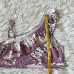 Nordstrom Girls purple Mist floral ruffles one shoulder 2pc. bikini set size 16 Photo 4