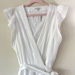 Madewell Ruffle Sleeve Peplum Mini Wrap Dress Photo 2