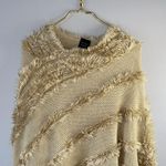 Charlie Paige  Cream Textured Poncho Photo 2