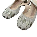 French Sole NY FS|NY suede block heel slingbacks Gold Size 10 Photo 3