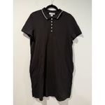 NEW Renuar Polo Dress Women Large Black Preppy Quiet Luxury Travel Minimal Photo 1