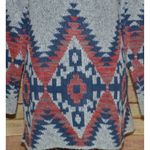 RD Style  Ladies Gray Open Front Cardigan Sweater Size L Southwest Aztec Warm Photo 9