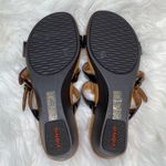 Vionic 381 Park Radia tortoise slip-on wedge sandals 2” size 7 velcro open toe Photo 9