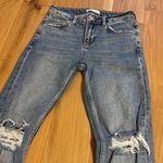 ANINE BING  gabe jean medium wash straight leg ankle distressed size 25 Photo 4