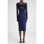 Chiara Boni  La Petite Robe Leitha Mesh Cutout Midi Dress Size 8 New with Tags Photo 6