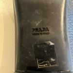 Prada  Black Leather Loafers with Metallic Accent Photo 13