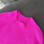 Ralph Lauren 100% Wool Ribbed Sweater Mock neck – Size S – Warm Fuchsia Pink Photo 4