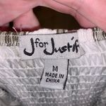 J for Justify  striped short sleeve pant jumpsuit pockets green white Photo 5