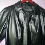 Jerry Lewis L Black Leather Jacket Zipper Collar Size L Photo 1