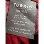 Torrid  Boyfriend Straight Red Stretch Denim Size 18 Regular Holiday Christmas Photo 5
